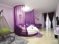 昆明绿萝主题酒店 - 浪漫紫色空调圆床房