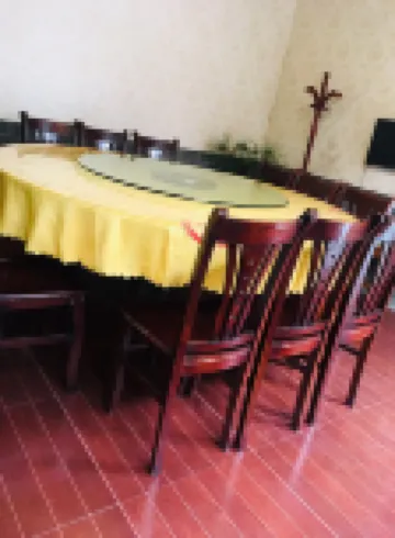 Wood Floor of Farmhouse Restaurant in Hongcun