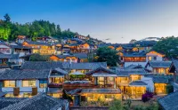 The Old Town of Lijiang Tinghuatang · 360-degree Gucheng View Resort Hotel (Big Waterwheel)