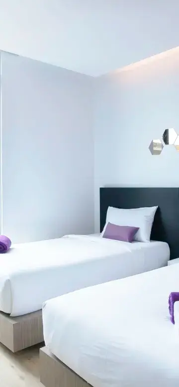 ห้องสุพีเรียร์เตียงแฝดพร้อมวิวสระว่ายน้ำ