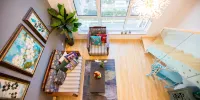 Qing Dao Mu En LOFT oxygen apartment - Shi Shui Nian Hua Loft Double Bed Room