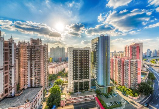 시타딘 쉬자후이 상하이의 깔끔한 리빙룸 공간