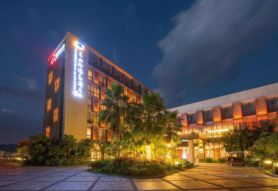 둥산 펄 아일랜드 호텔의 깔끔한 로비 공간