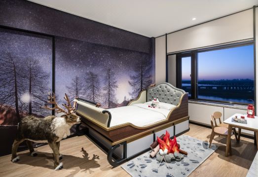 샹그릴라 하얼빈 호텔 외관 야경 사진