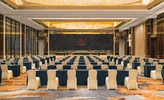 The large ballroom at the grand hotel or conference requires rows and chairs for an event at the International Trade City, Yiwu - Marriott Executive Apartments