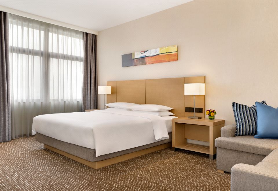 하얏트 플레이스 베이징 다싱의 깨끗하고 현대적인 로비 전경 사진