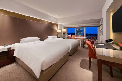 ツインベッド×2 101ビュー クラブアクセス グランドハイアット台北の写真