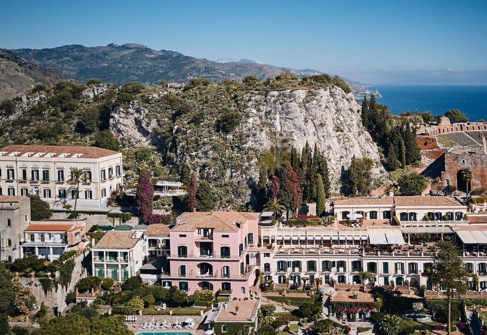 The view over Taormina from the Belmond Grand Hotel Timeo in