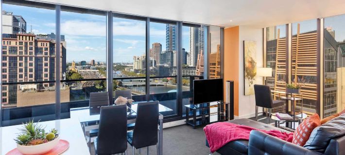 Aura on Flinders Serviced Apartments Melbourne otelleri