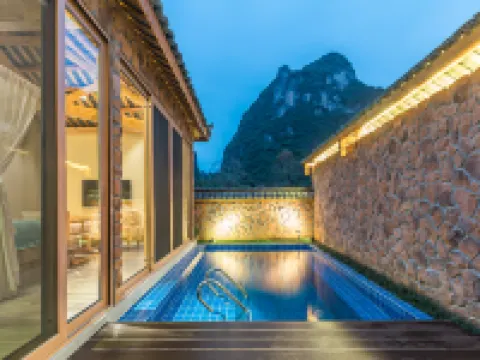 Shanshui Bieyuan Song Culture Vacation Apartment (Yangshuo Ten-Mile Gallery Yulong River) โรงแรมใกล้อูฐข้ามแม่น้ำ