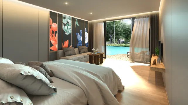 ห้องริมทะเลเชื่อมกับสระว่ายน้ำ