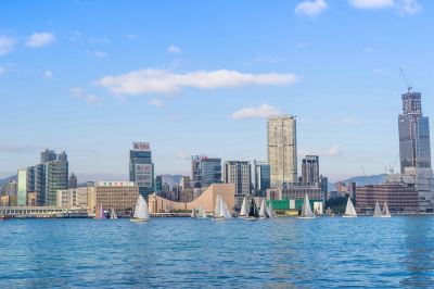 ホテルからの眺望 コンラッド香港の写真