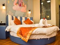 天津盛世精品酒店 - 蓝色城堡主题圆床乳胶床垫房