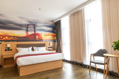 땡큐 호텔 （칭다오화이허시루마자러우지하철역 ） 황다오 페리 주변 호텔