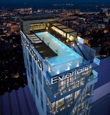 에버랜드 호텔 옥상 수영장 전경