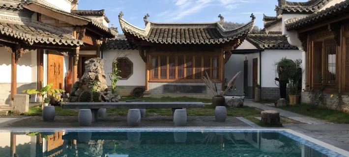 西逓竹裏青瓦・プール・中国式庭園旅館 黟県のホテル