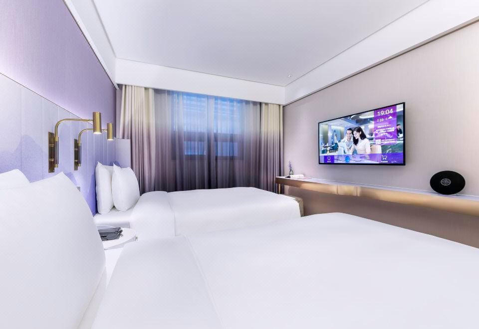 [베이징 톈안먼 왕푸징 Manxin 호텔의 현대적인 로비 모습]