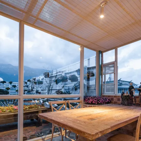 The Ancient City with Wind and Snow of Diffuse Floral Store