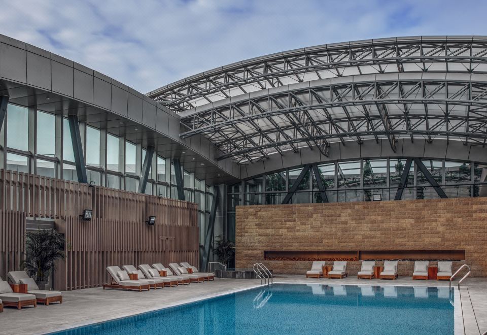 천진 위자바오 인터컨티넨탈 호텔 지 싱정 아파트의 로비 모습