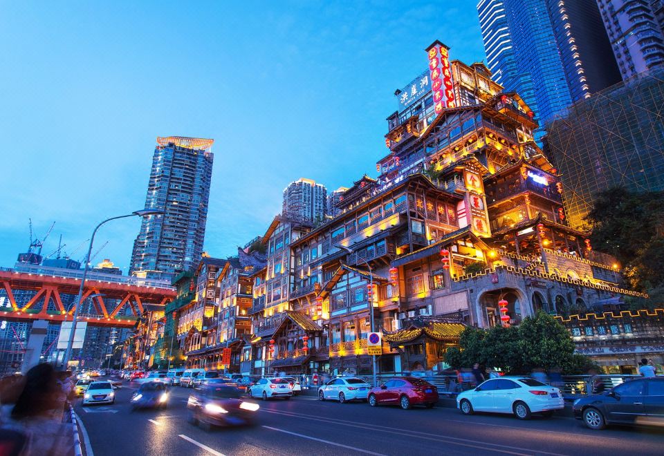 New Chongqing Orange B&B 객실 내부 예시