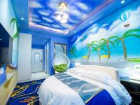 银川蓝色月亮主题酒店 - 阳光沙滩圆床房