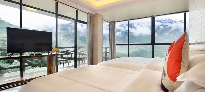 Longji Terrace Xinxin Resort Hotel (Qianfy Floor Tianti View Terrace) Hotéis em Condado de Longsheng