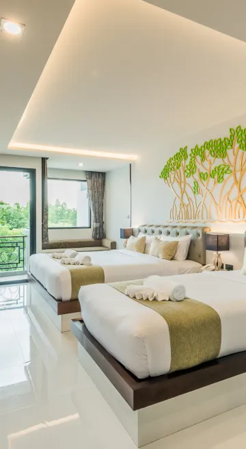 ห้องดีลักซ์สำหรับสามท่านพร้อมระเบียง