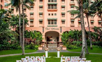 A wedding reception took place at the Westin Resort in Nusa Dua, Bali on a sunny day at The Royal Hawaiian, A Luxury Collection Resort, Waikiki