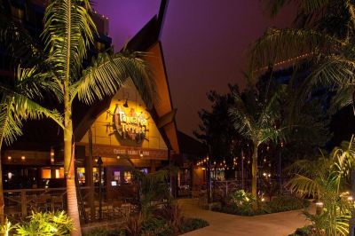 庭 ディズニーランド ホテル アナハイム ロサンゼルスの写真