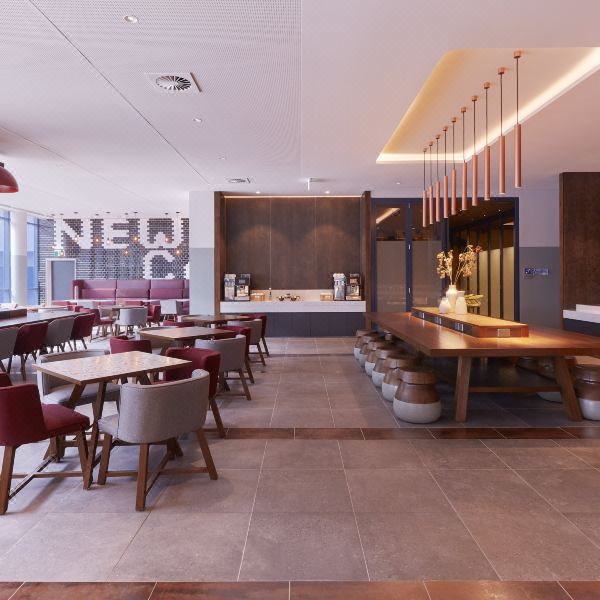 Modern hotel dining and lounge area in Newcastle New South Wales accommodation