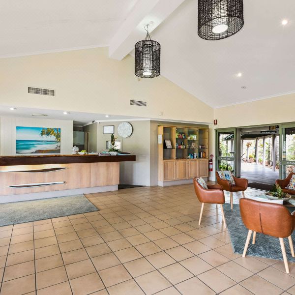 Hotel reception and coastal accommodation in Ballina New South Wales
