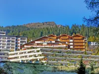 Terrasse des Alpes Hotels in der Nähe von Grimentz-Bendolla