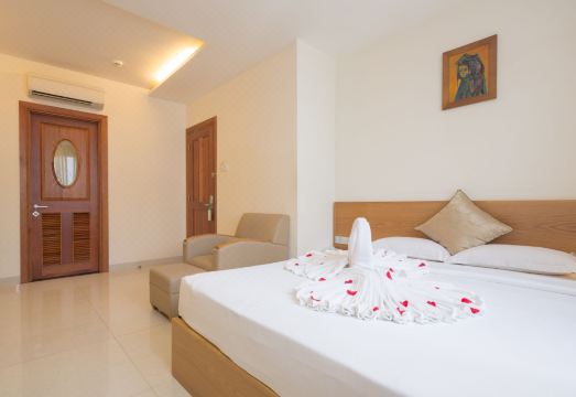 지아 비엔 호텔 객실 내부 또는 전용 욕실