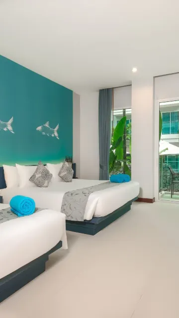 ห้องเดี่ยวเตียงคิงขนาดใหญ่สำหรับครอบครัวดีลักซ์