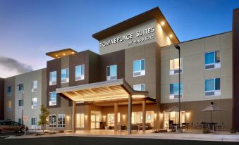 "a large hotel building with a sign that reads "" towneplace suites by marriott "" prominently displayed" at TownePlace Suites Clovis