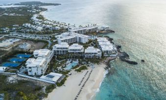 an aerial view of a beachfront resort with multiple buildings and a swimming pool at Four Seasons Resort and Residence Anguilla
