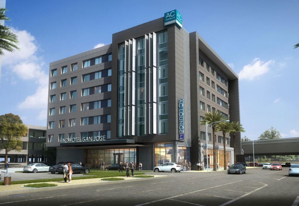 AC Hotel San Jose Downtown의 현대적인 라운지 공간