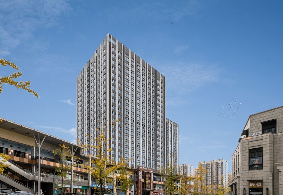 청두 칭양 완다광장 주변의 거리 풍경