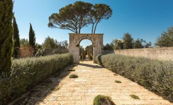 In the background, there is a stone archway with trees, and on one side, there is an old building at Casino Doxi Stracca by BarbarHouse