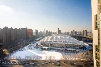 Harbin Tianzhu Apartment - مطابخ
