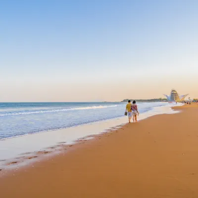 Qingdao Jinshatan Xinxin Scenic Apartment โรงแรมใกล้หาด Golden Beach