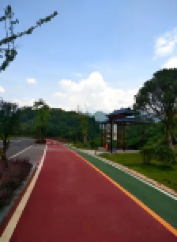 Libo small bridge flowing water farmhouse