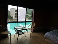 Libo small bridge flowing water farmhouse