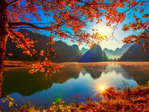 徳保の人気紅葉の名所