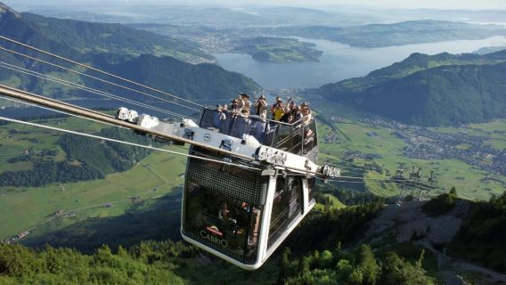 Stanserhorn and Lucerne one-day tour in Switzerland|Experience the double-decker cable car|Semi-guided Tour