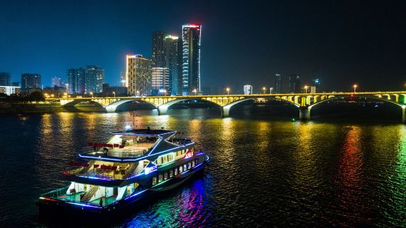 湖南長沙湘江遊輪船票/日遊夜遊橘洲之星夜遊船票(橘子洲碼頭/三館一廳碼頭/嶽麓山碼頭 多航班可選)