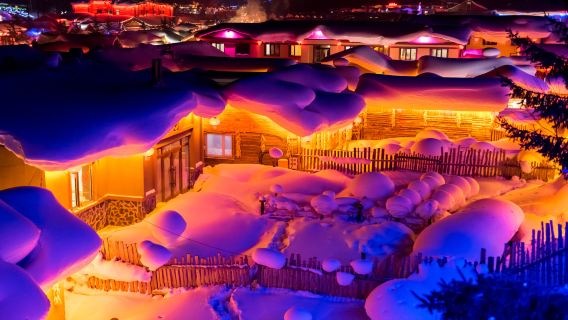 【6人VIP團】中國雪鄉+亞布力滑雪+棒槌山觀景台純玩一日遊