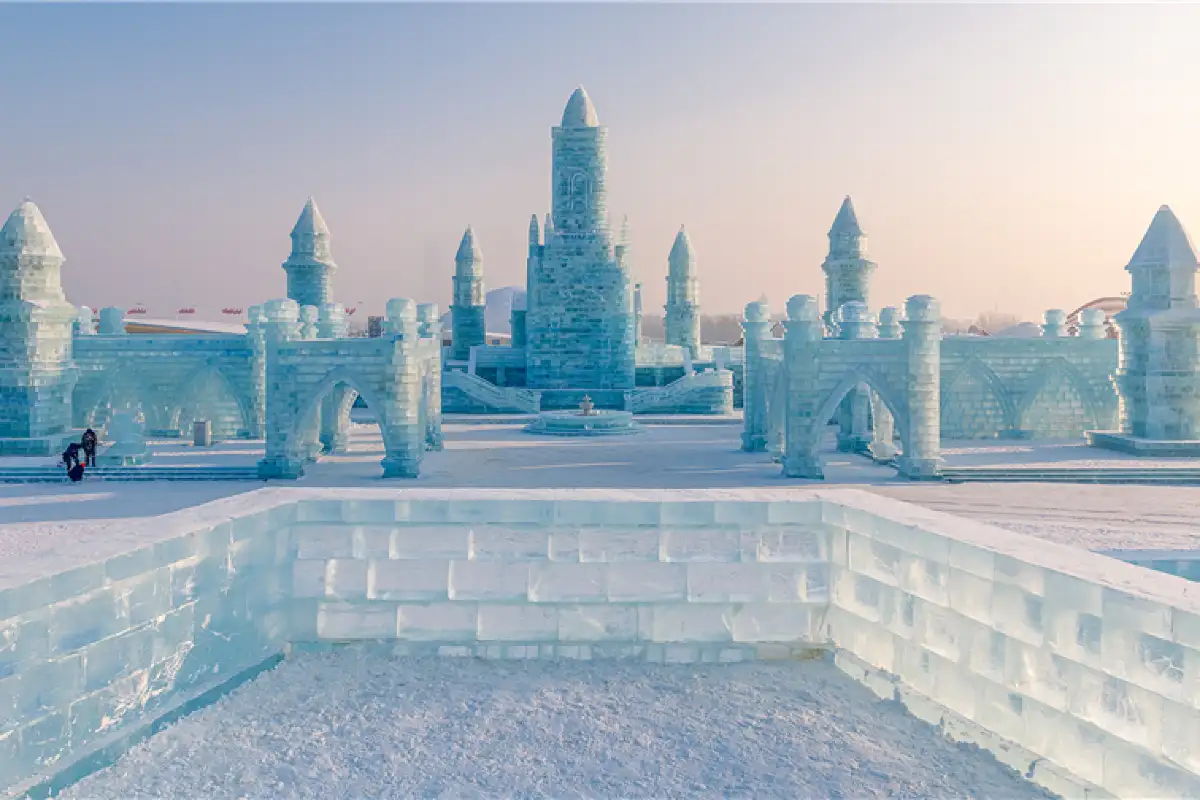 Harbin Ice and Snow World ice palaces and towers