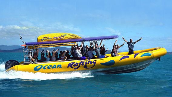 Airlie Beach Heron Island Heart Reef Rundflug und Whitehaven Beach Speedboot Tagesausflug mit Transfer in Australien