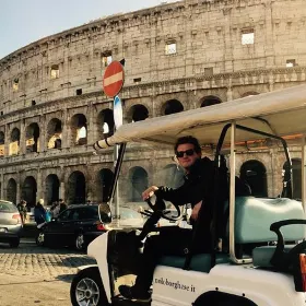 Evening Golf Cart Tour of Rome with Drinks